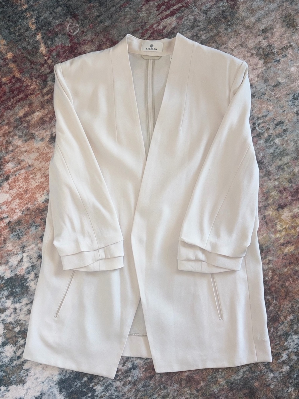 Aritzia Babaton Cream Open-Front Blazer